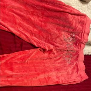 Juicy Couture Coral Velour Trousers